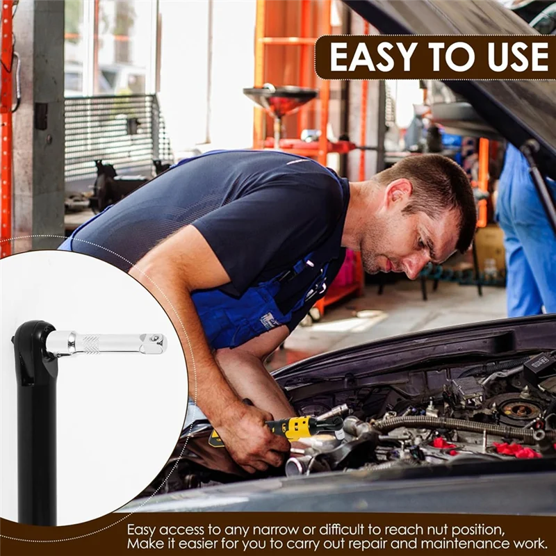 

Extended Ratchet Wrench Extended Ratchet Tool 3" Extension Bar & 1/4" Adapter, Cordless Ratchet Wrenchabkw