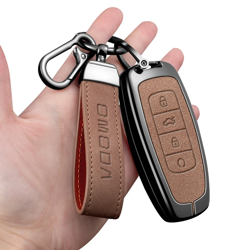 Zinc alloy car remote key cover box, suitable for Chery Omoda C5 5 FX 7 8 Pro plus 2022-2023 car keychain interior accessories