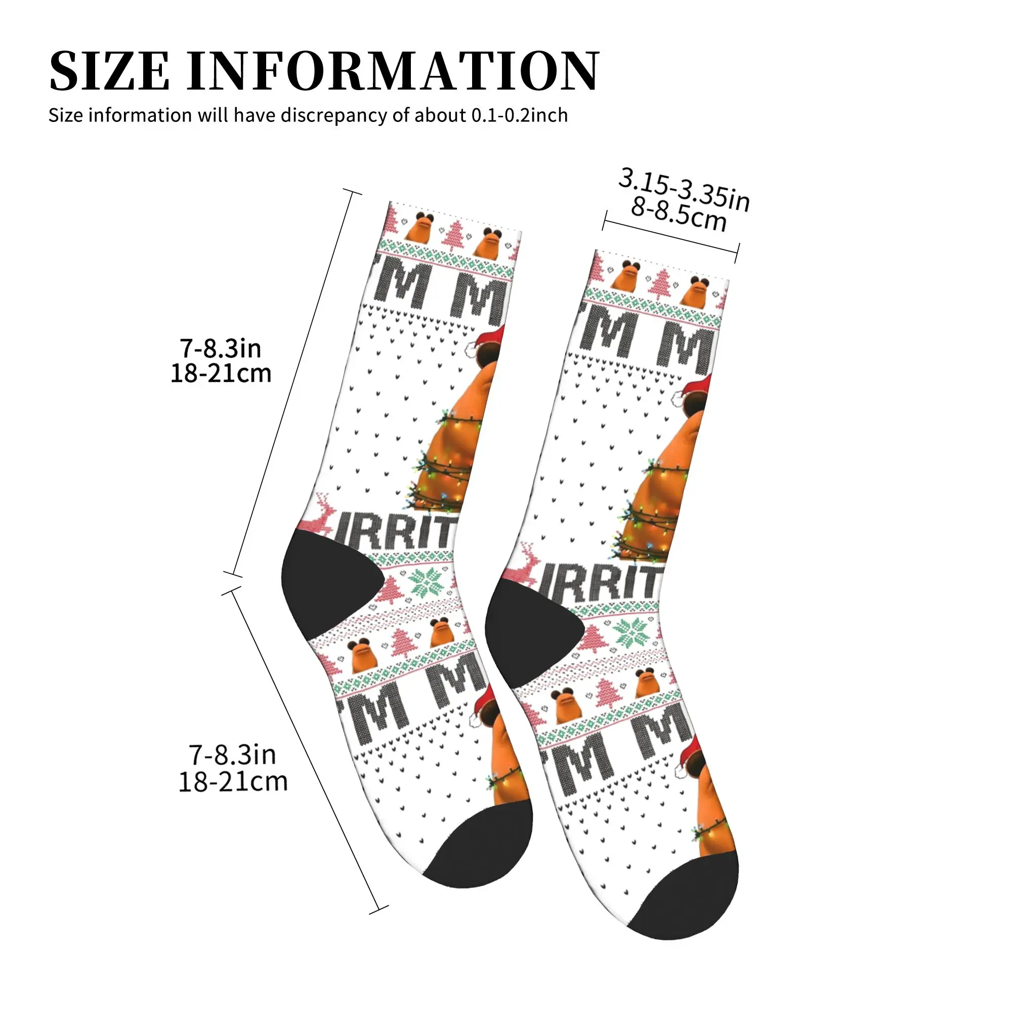 クリスマス マーカス ザ ワーム ロバート ヘルプ マーカス 面白いミーム ブレインロット ソックス 秋 ストッキング 女性 男性 ソックス ランニング アンチソックス