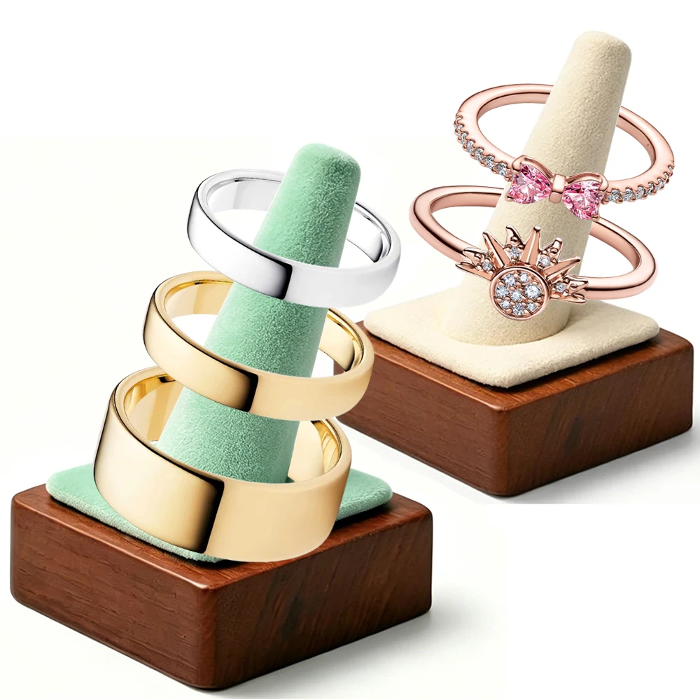 2026 New 925 Silver Hot Sale Shining Sun Pink Bow Classic Gold Ring Display Tool DIY Exquisite Charm Jewelry Gift