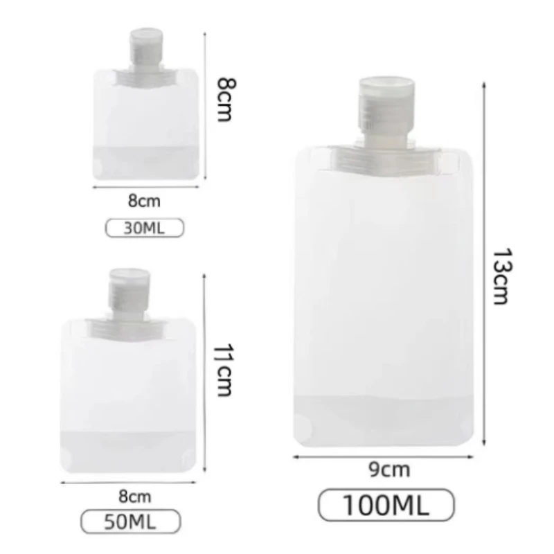 5/10pcsTravel Dividing Bag Squeeze Dividing Flap Small Portable Thickened Sorting Storage Sealed Shower Gel Shampoo Cleanser