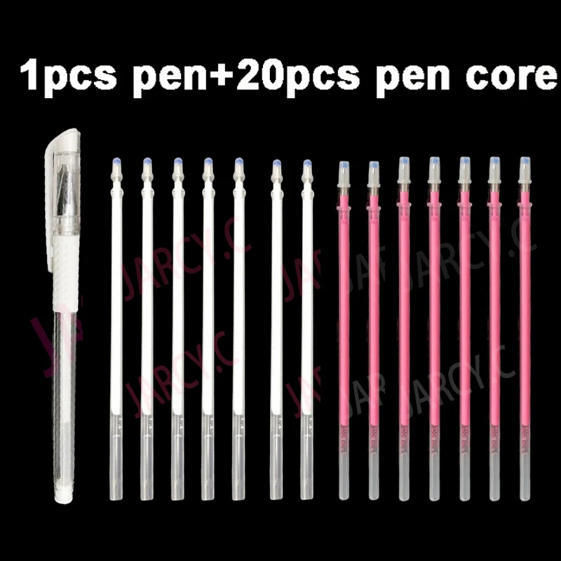 

20 Pcs Brow Pen Waterproof Permanent Fine Point Marker Pens Skin Pen for Microblading Eyebrow Lip Scribe PMU Tool Art Supplies