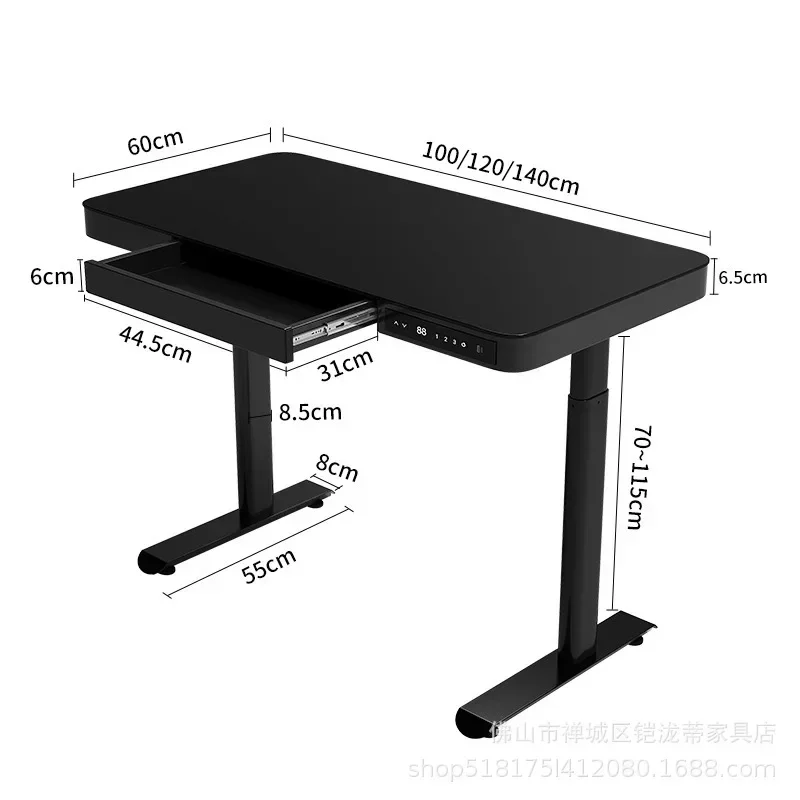 

Modern Electric Standing Desk Height Adjustable 47x24 Inch Student Computer Workstation Ergonomic Work Table for Home Office