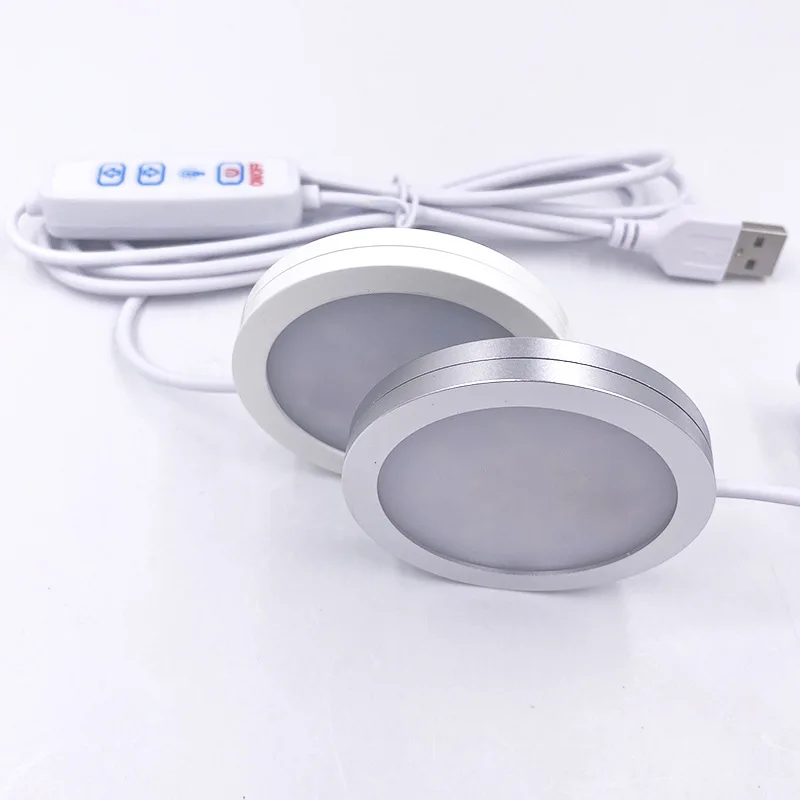 

Dimmable USB LED Ceiling Spotlights Mini Slim Surface Mounted Spot Light 3W Storage Cabinet Kitchen Closet Indoor Home