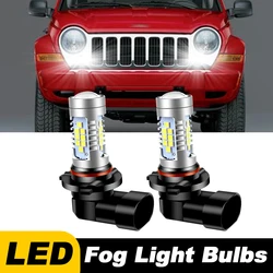 2pcs For Jeep Liberty 2002-2012 Grand Cherokee 2005-2010 Car LED Front Fog Light Blubs 9145/H10 Lamp White 6000k Accessories