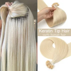 Straight Fusion V Tip Human Hair Extensions 12