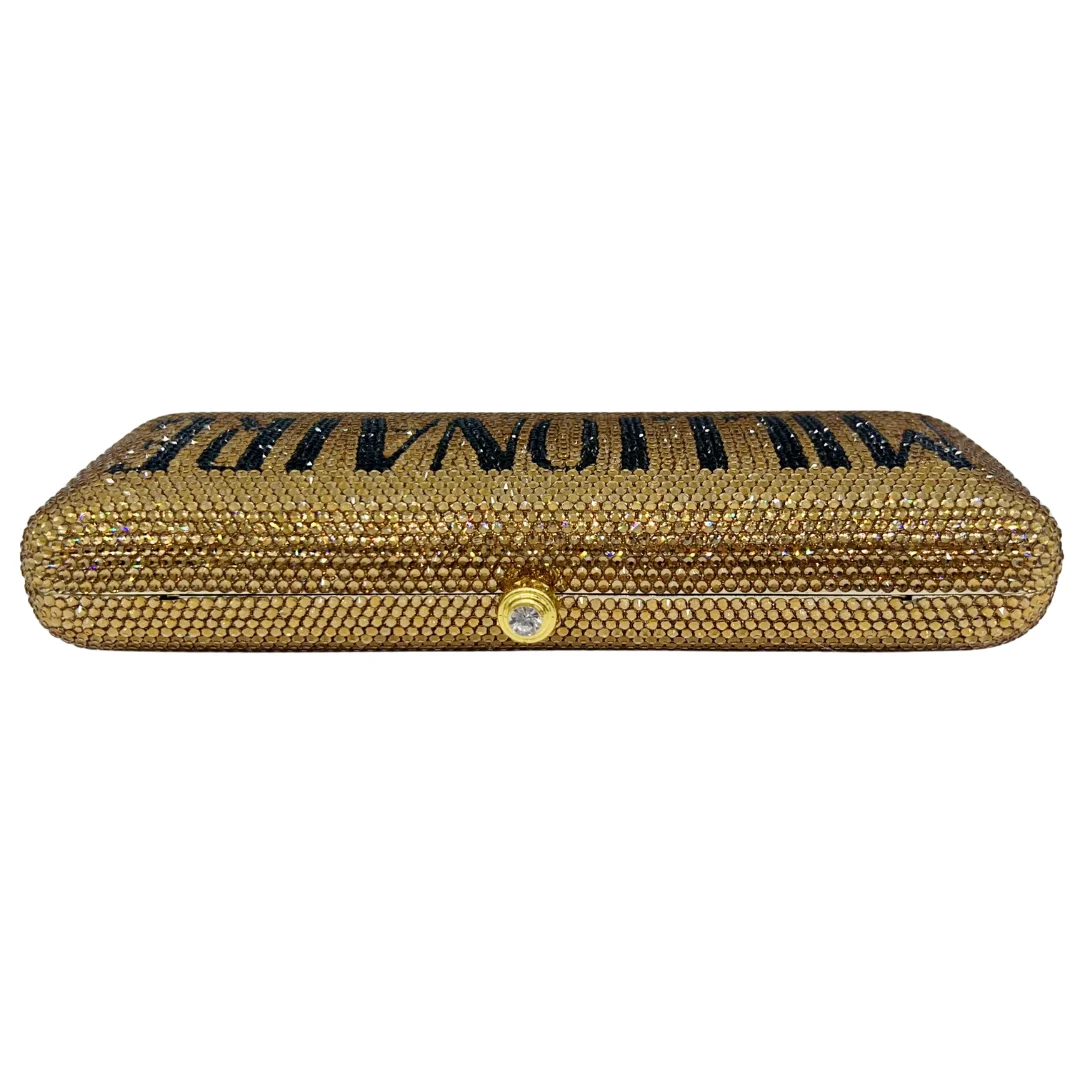 Rectangular Flat-Back Rhinestone Clutch, Linear Crystal Evening Bag for Women. OEM Custom Geometric Purse