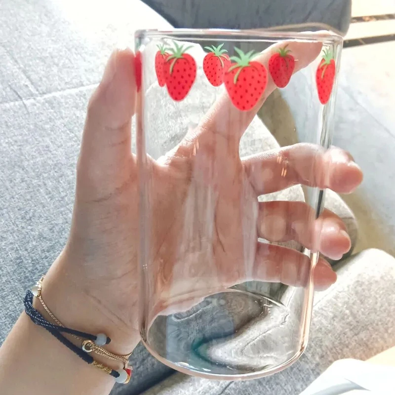 Anime NANA Oosaki Nana Cosplay Wasserglas Erdbeer-Design Hitzebeständige Milchgläser Becher Tumbler Accessoires Requisiten – Detail 6