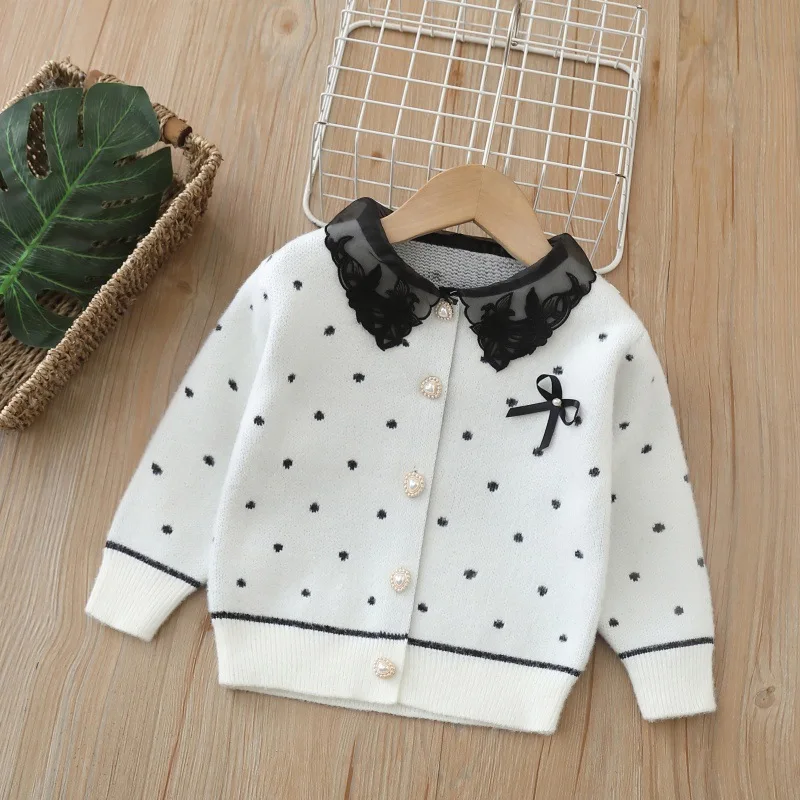 

Girls Sweaters Spring Autumn 2025 Children Woolen Jersey Coats Princess Tops Clothes For Baby Girl Outerwear Kids Knitted Outfit