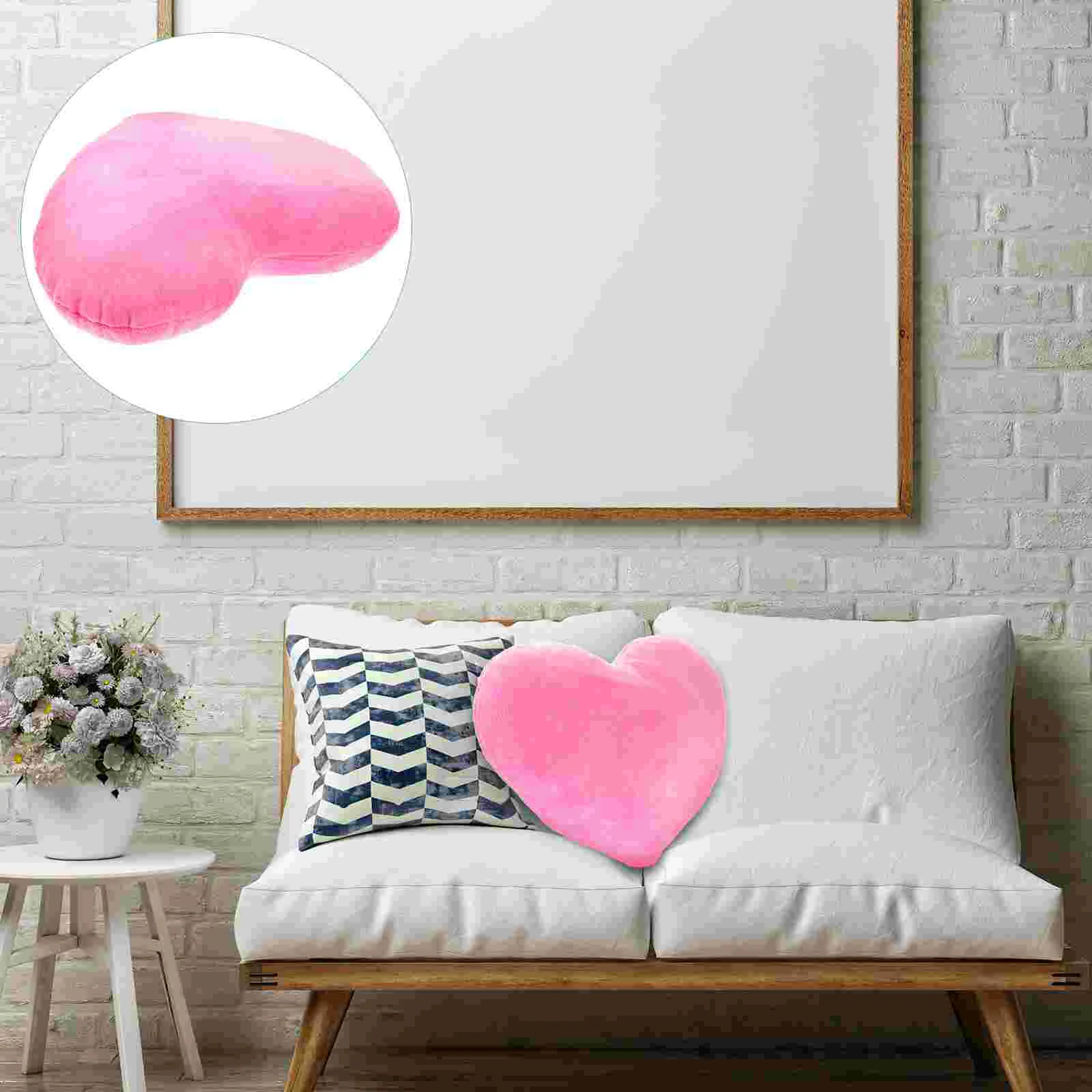 

Heart Shaped Pillow Decoration 20cm Red Wedding Valentine Heart Throw Cushion for Bed Sofa Couch Chair Premium Materials