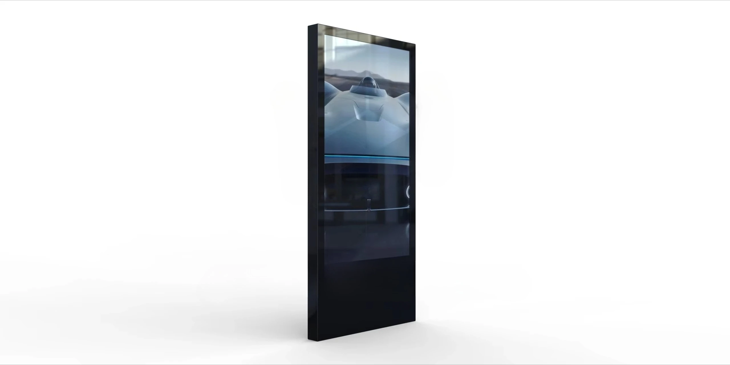 Ultrathin Advertising Kiosk Outdoor Screen Digital Signage Player Street Light Digital Signage