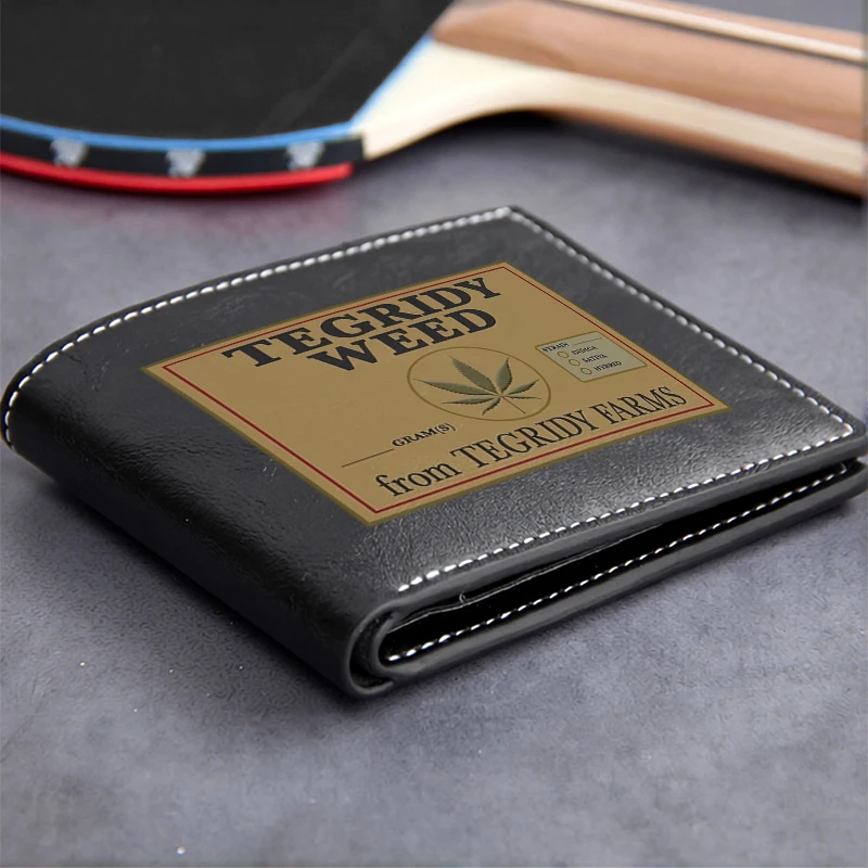 TEGRIDY WEED Premium PU Leather Wallet Minimalist Design Durable Lightweight Business Style Men's Compact Wallet