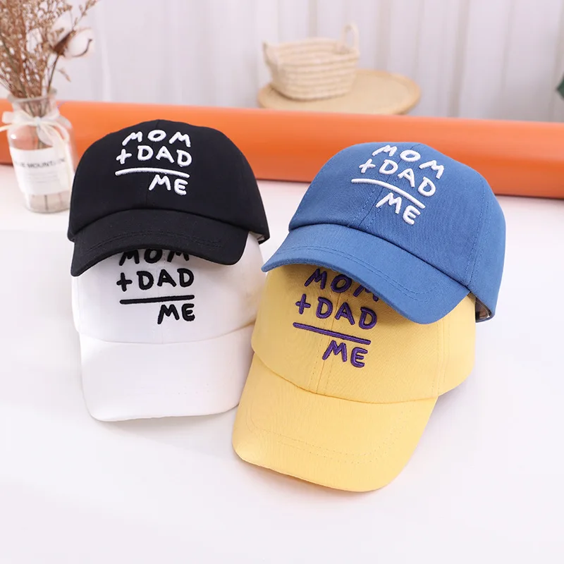 Letter Baby Baseball Hat Soild Color Adjustable Kids Duck Tongue Cap Cotton Children Sun Visors Toddler Bonnet Boy Girl Cap 아기모자