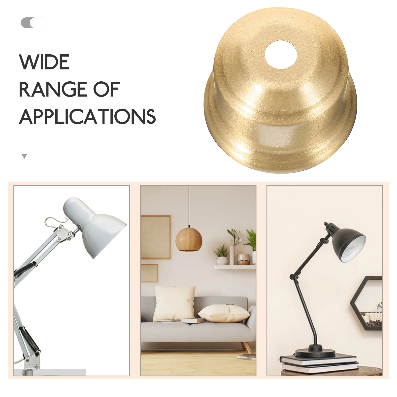 

Brass Lamp Cup E27 Copper Finial for Table Floor Lamps Retro Socket Light Fixture Fittings Holder Components Socket Cups