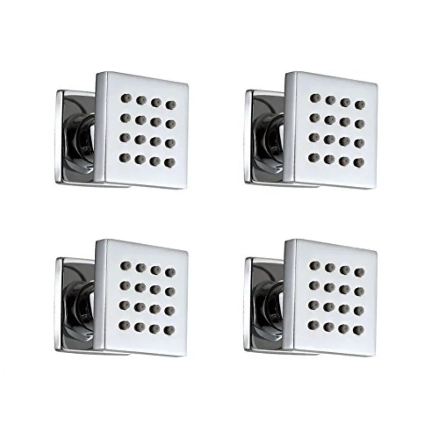 

Bathroom Water Saving Shower Square Solid Brass Body Sprays Massage with Chrome Finish Spa Jets Sets In Wall Shower Accessories