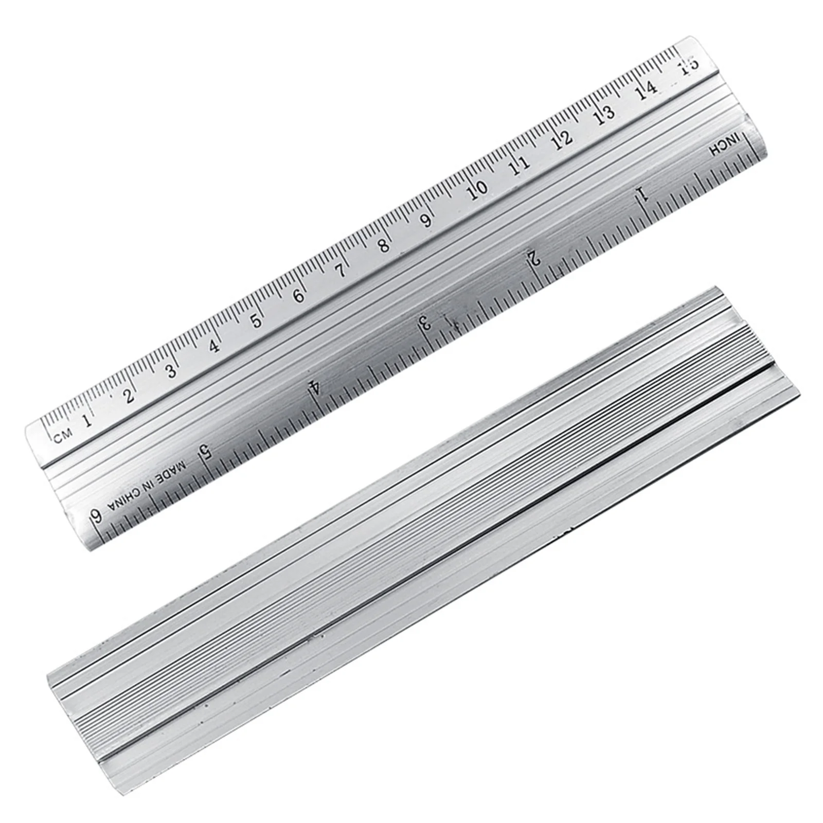 1Pc Righello Dritto Strumento di Misura di Precisione In Lega di Alluminio 0-150MM 0-200MM 0-300MM 0-6 Pollici 0-8 Pollici 0-12 Pollici