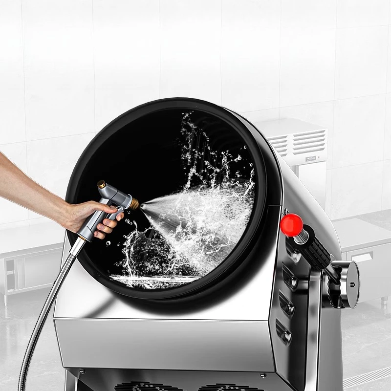 

Commercial desktop small robot cooking machine intelligent drum gas