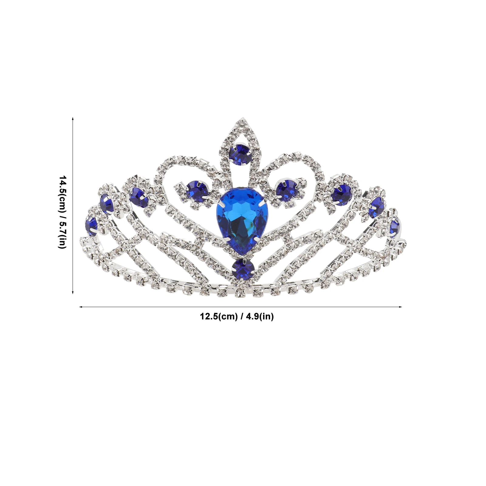 

Bride Crown Hair Comb Tiara Wedding Headpiece Tiaras Queen Birthday Bridal Crystal Rhinestone Baroque Design Anti Rust Nickel