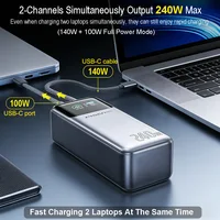 PISEN 240W Power Bank With Fast Charging Cable 27000mAh Portable