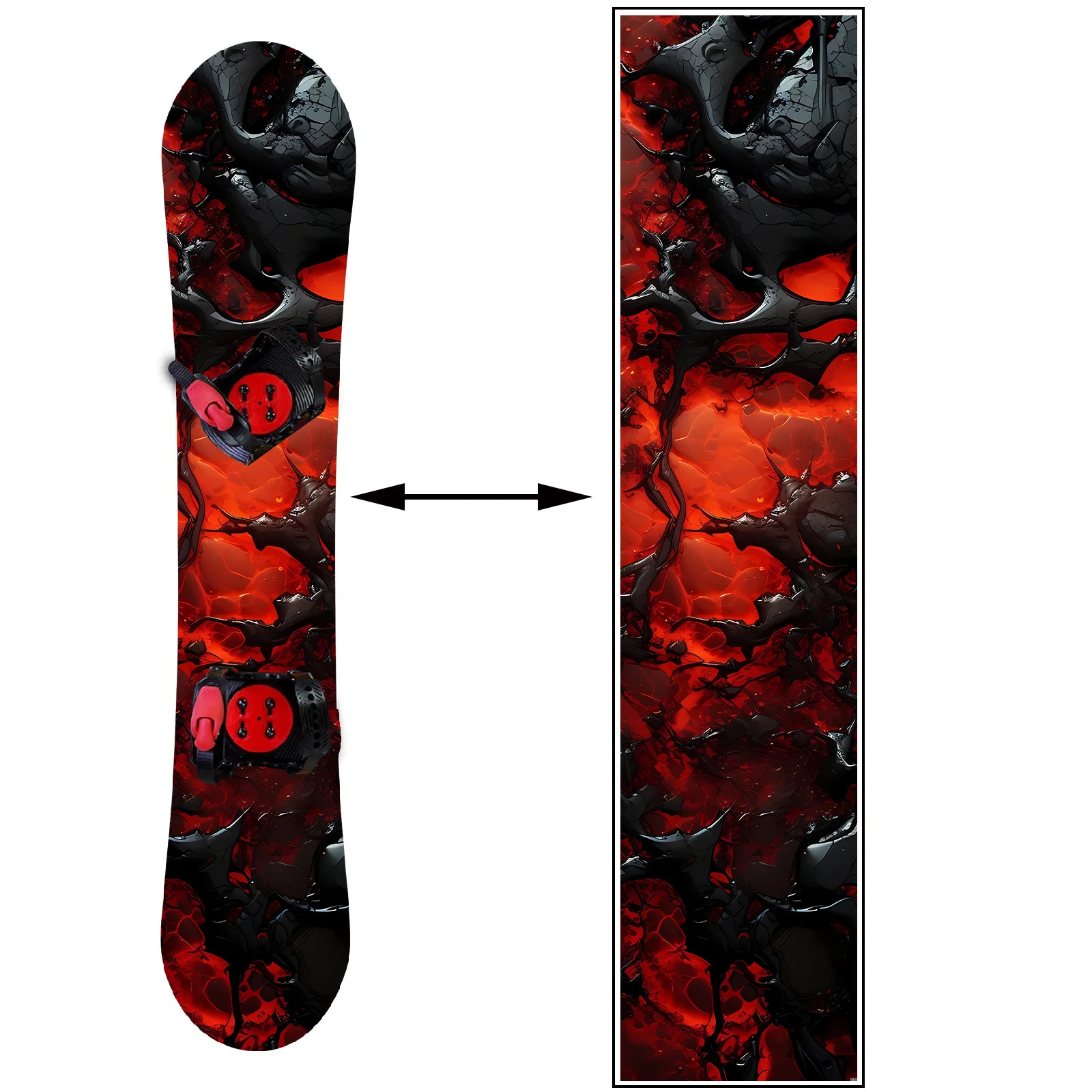

1 piece of cool red and black paste snowboard sticker snowboard personalized decoration sticker snowboard sticker snowboard