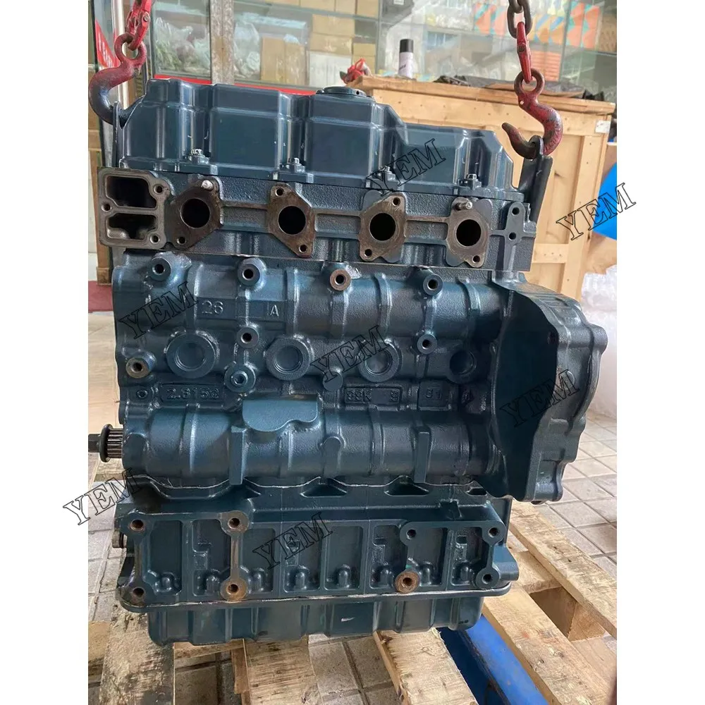 New Cylinder Block With Cylinder Head For Kubota V2607 Excavator Engine Parts