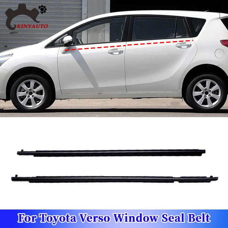 Für Toyota Verso 2011-16 Schwarze Seitenfenster-Gummidichtung Toyota EZ Wetterschutzleiste Dichtungsband Scheibenwischer Auto-Dichtungen Autozubehör