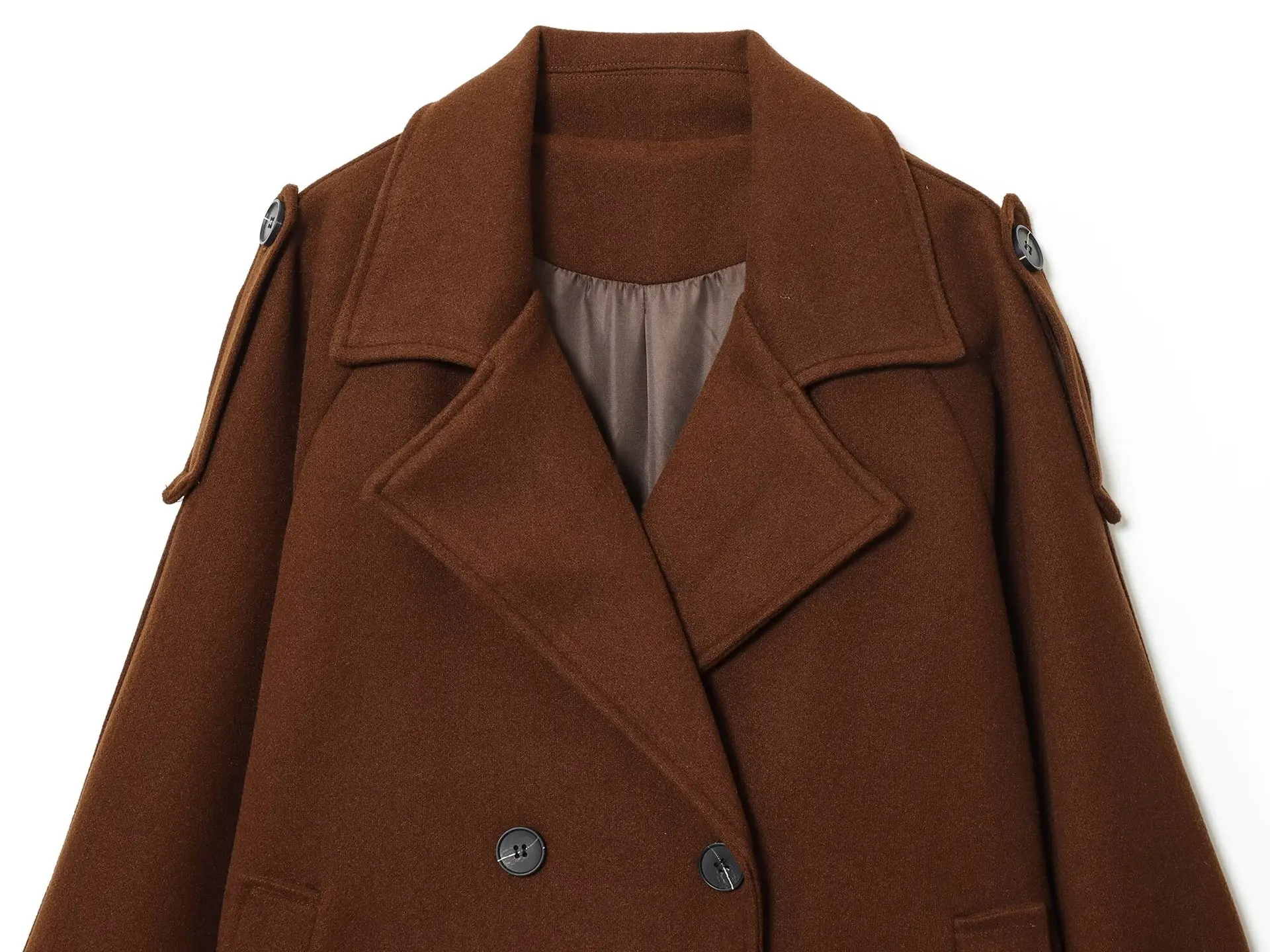 النمط الأوروبي والأمريكي 2025 موضة جديدة مزاجه ركاب نمط المرأة معطف سترة صوفية التلبيب