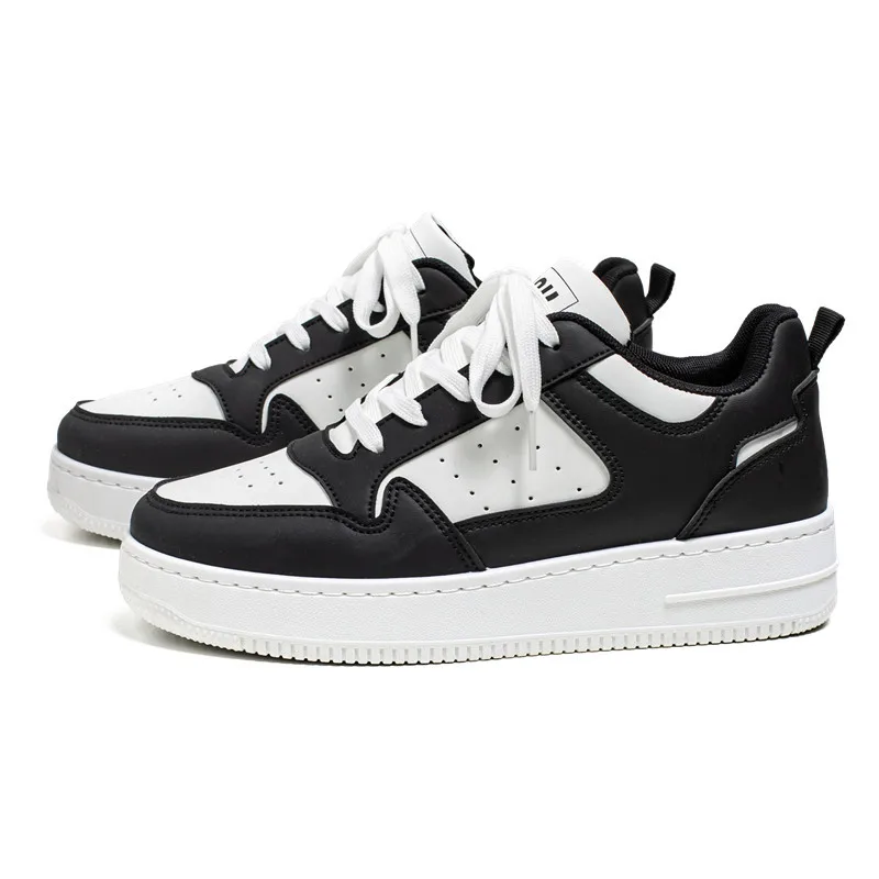 Spring New Trendy Men Sneakers Breathable White Man Sneakers Platform Sports Shoes Low Top Casual Daily Walking Footwear for Men