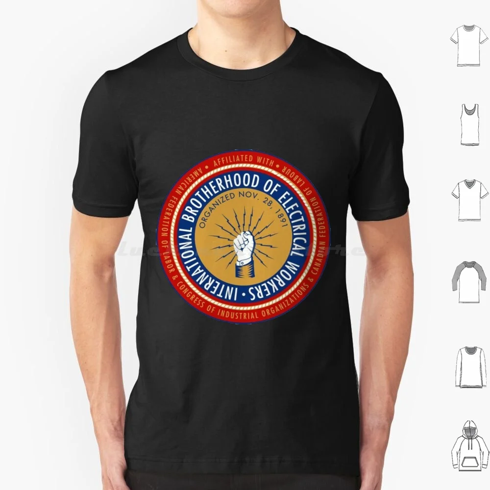 Ibew Electrician-Cool T Shirt Big Size 100% Cotton Electrical Electrician Union Ibew Worker Energy Lights Ballast Power