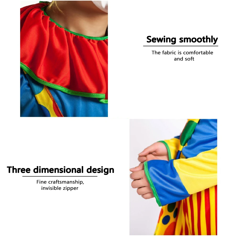 Costumi Cosplay per adulti Uomo Costume di ruolo Tute Vestito per spettacoli teatrali Abbigliamento per feste di carnevale Parrucca Vestiti da clown