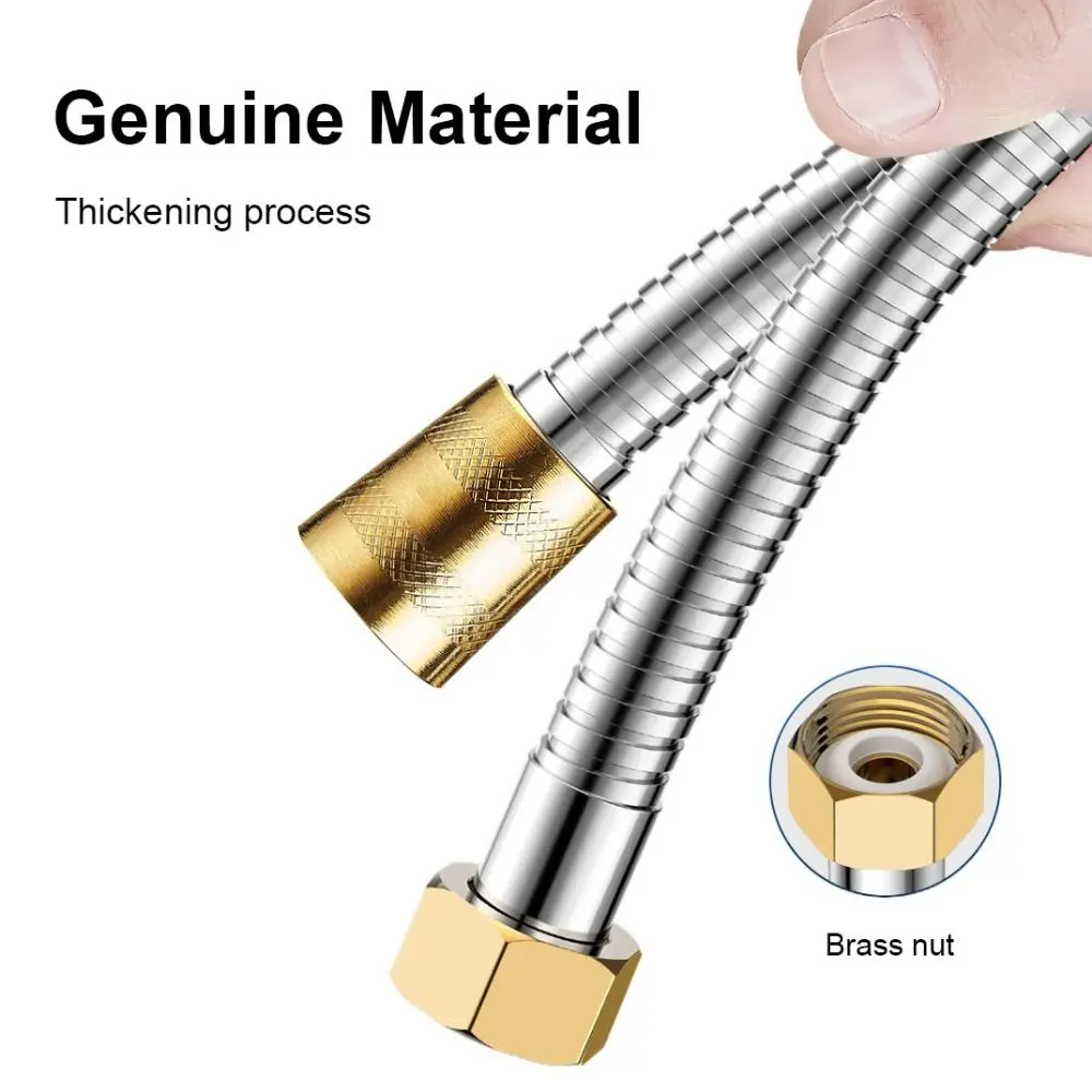 Профессиональный сменный ручной шланг для насадки для душа 1,5/2/3 м, антиобмотка, распылительная водопроводная труба, гибкий универсальный шланг для крана, домашний