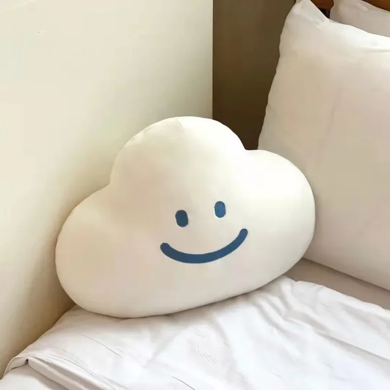 Hot Sale Cute Smile Cloud Plush Toy Stuffed White Cloud Smiley Face Throw Pillow Cushion Home Decor Kids Toys Birthday Gift