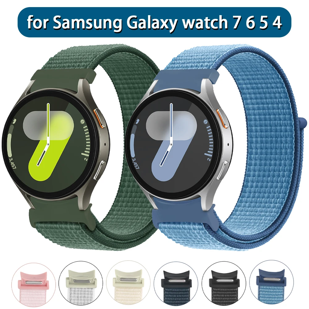 Cinturino per Samsung Galaxy Watch 7 6 5 4 44mm 40mm 5 pro 45mm Sport Nylon loop Band 20mm bracciale Galaxy Watch 6 Classic 47mm 43mm