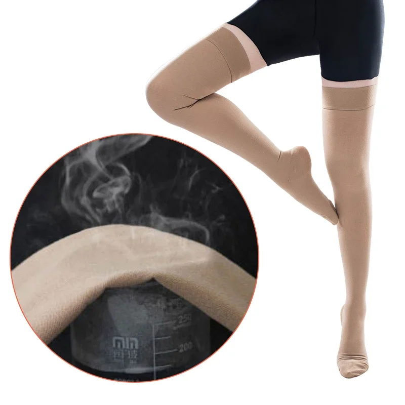 30-40 MmHg Over Knee Closed Toe Varicose Veins Sock Men Women Medical Thigh High Compression Stocking Class