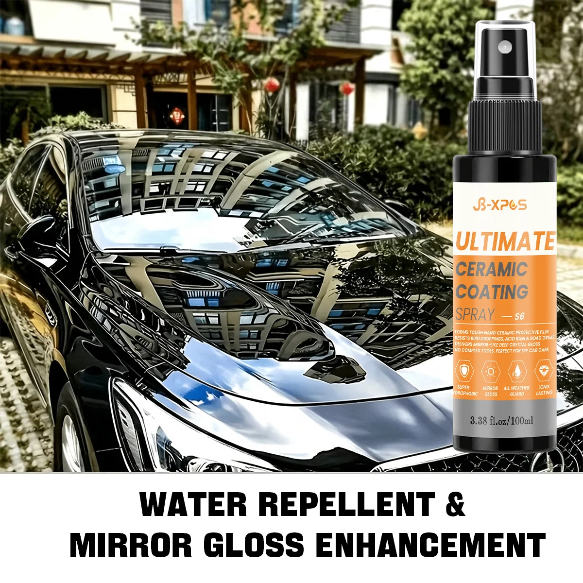 JB‑XPCS Ultimate Ceramic Coating Spray Super Hydrophobic Mirror Gloss Long Lasting Auto Paint Protection YT0306