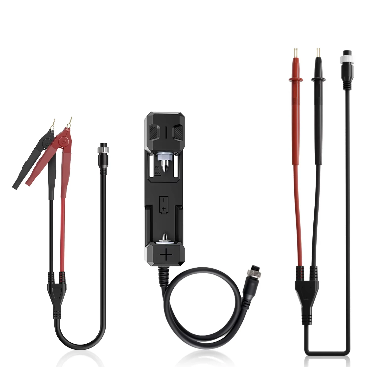 FNIRSI HRM-10 Medidor de resistência interna da bateria Kelvin Clip Bateria Sonda Caneta Conector circular Acessório