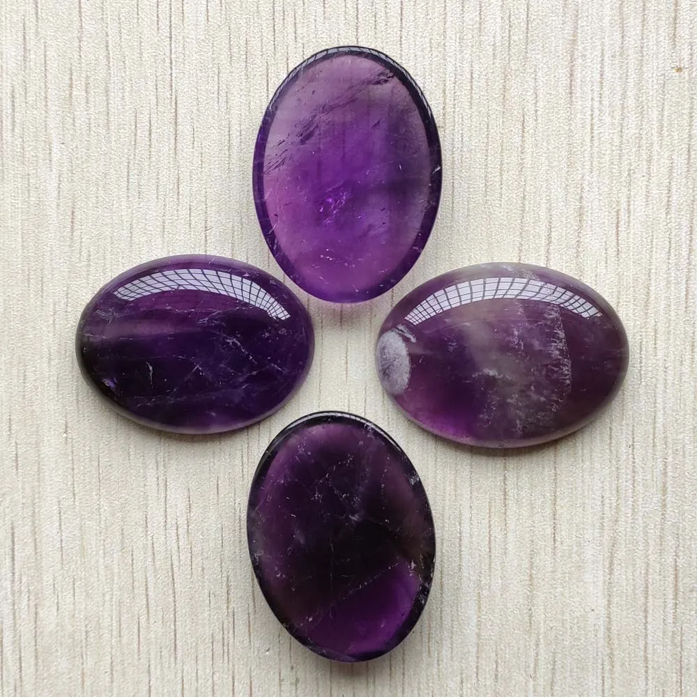 Fashion natural amethyst stone Oval CAB CABOCHON 30x40mm beads for jewelry accessories making free shipping Wholesale 4pcs/lot