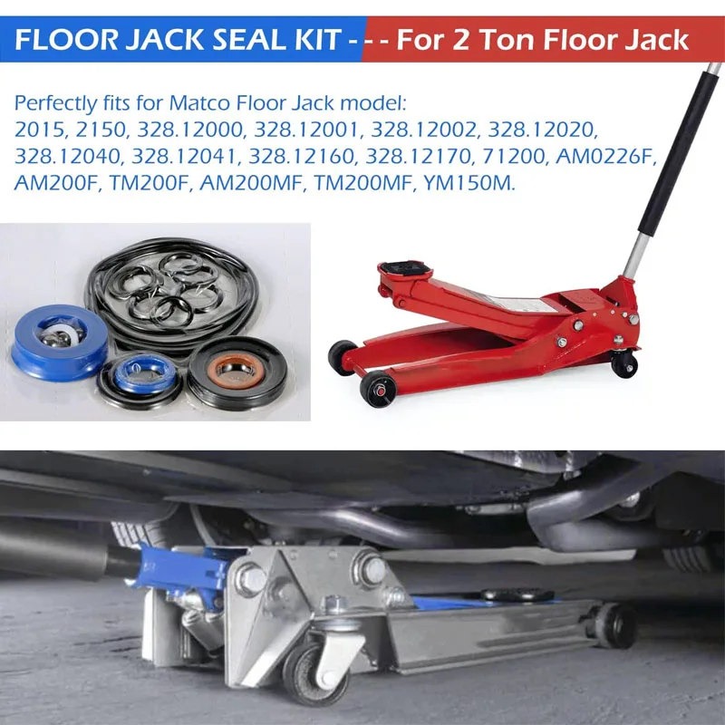 NONY Upgraded Hydraulic Repair Seal Kit Floor Jack Seal Kit Fit for AM200F Matco Floor Jack 2 Ton, 29 Pcs/Set