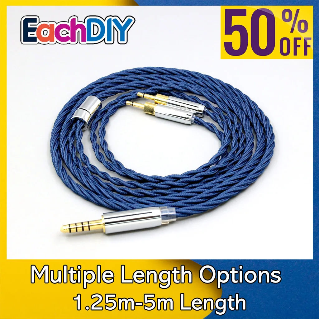 

Кабель для наушников Sennheiser HD700 из 99% чистого серебра OCC с графеновым сплавом, полностью витой, с двойным 2,5-мм разъемом, LN008589