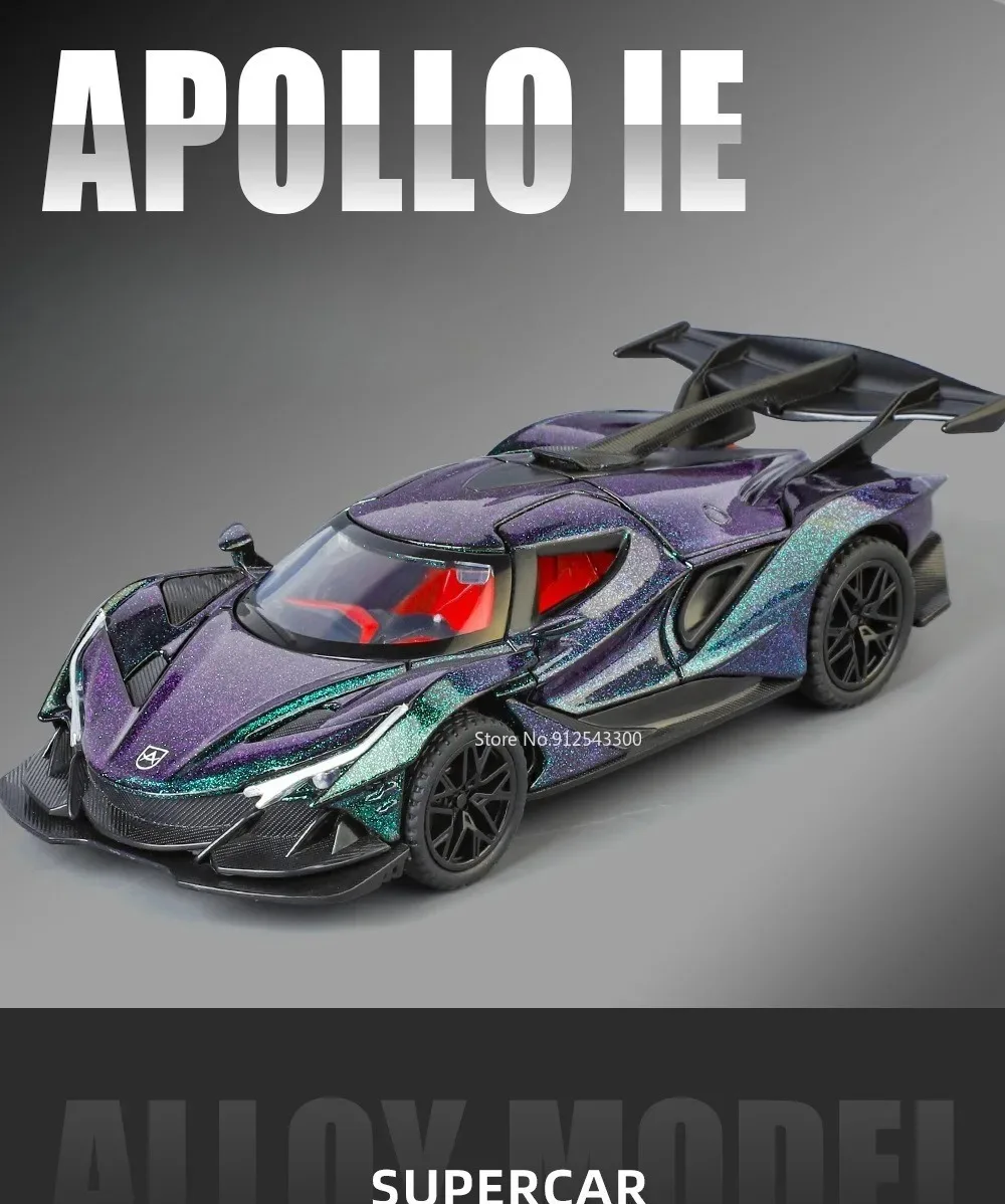 Maßstab 1:32 Apollo EVO IE Automodell Spielzeug Metalldruckguss Zurückziehen Super Cars Türen Geöffnete Fahrzeugmodelle Beste Geschenke für Kinder – Detail 9