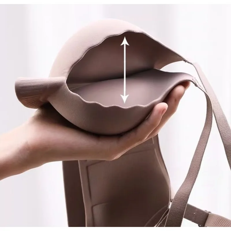 Sujetador sin aros de 6 cm de grosor, sin costuras, para senos pequeños, con efecto push-up, que realza y aplanar la zona del pecho, bralette cómodo para estudiantes universitarias, tallas S-XL, en oferta.