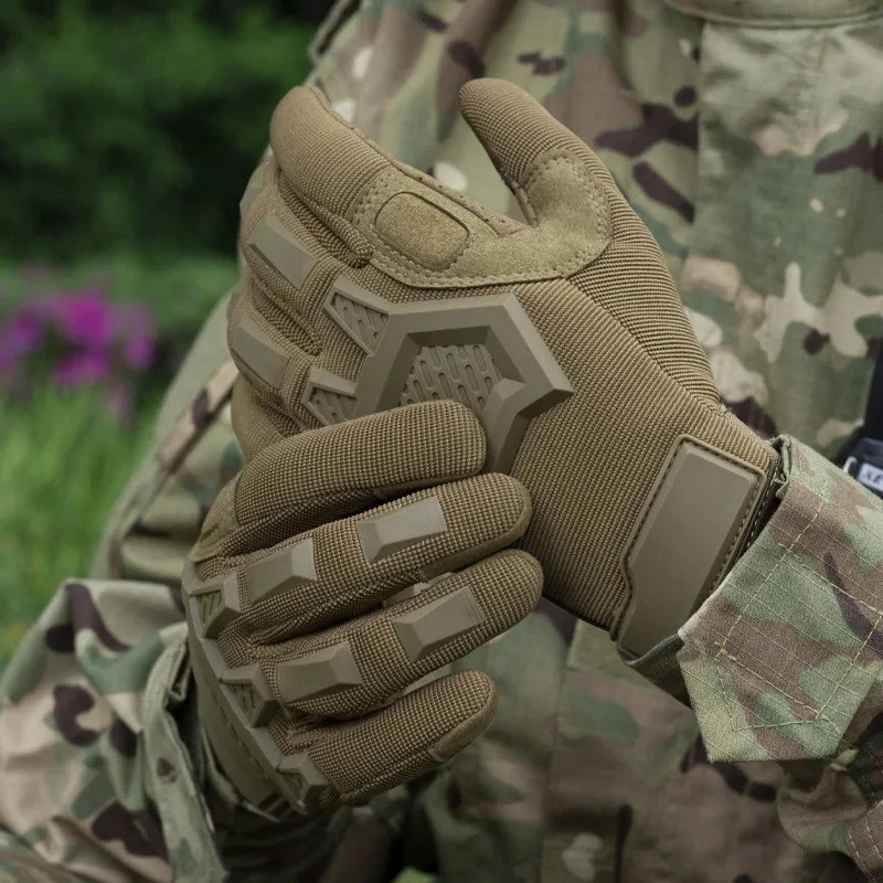 Guantes tácticos para hombre, guantes de dedo completo para Paintball, Airsoft, deportes al aire libre, tiro, senderismo, carrer