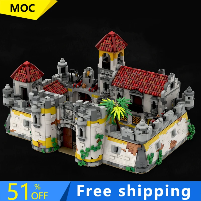 

6710 деталей MOC: Средневековый Замок Deluxe Defense Edition – Модульный конструктор, набор для сборки, развивающая игрушка, подарок для детей