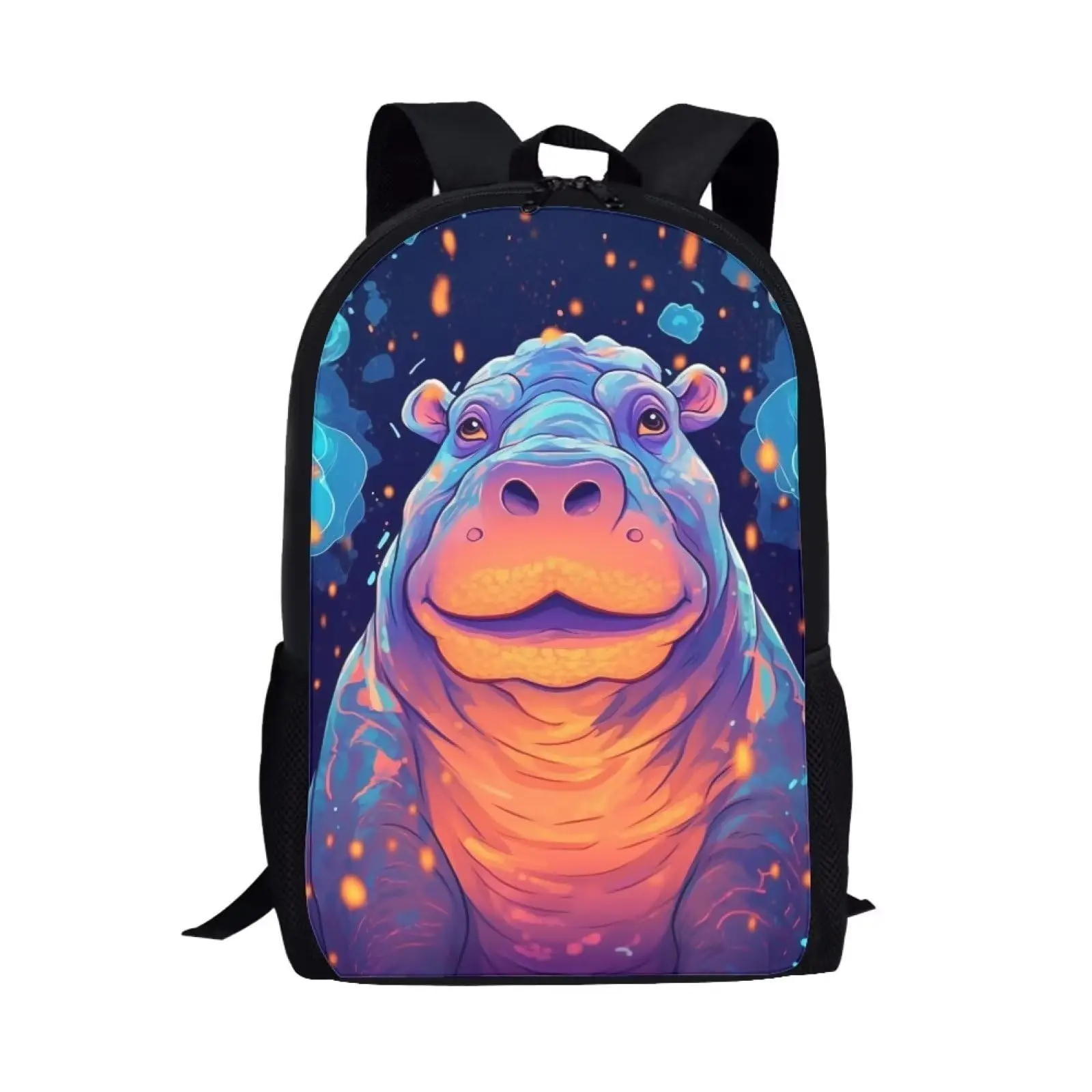 

Cute Hippos Printed Large Backpack Travel Bag Daypack Laptop Multifunctional Backpack For Primary Students,Elementary Boys Girls