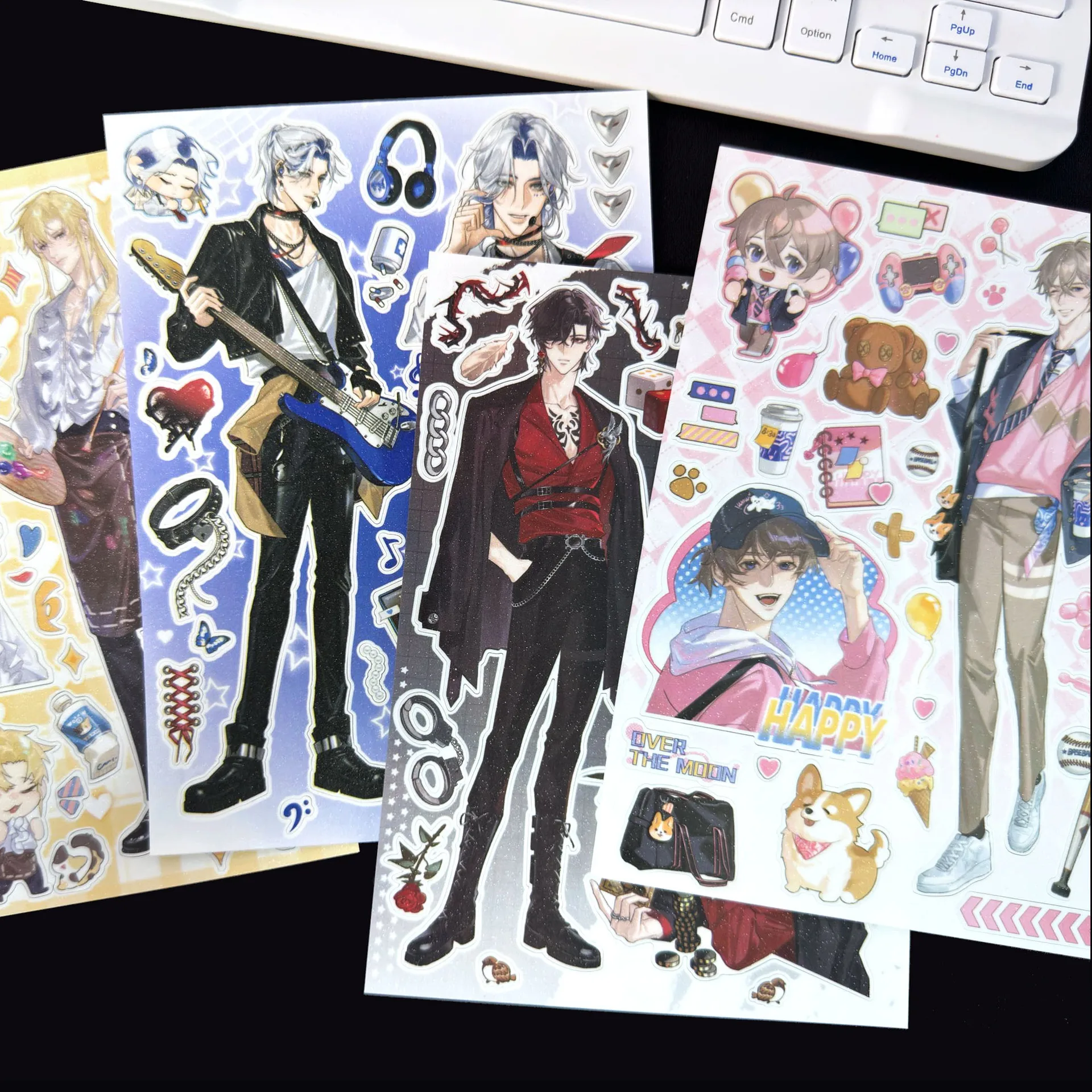 

Cute and Cool Boy Manga Collage Character Stickers