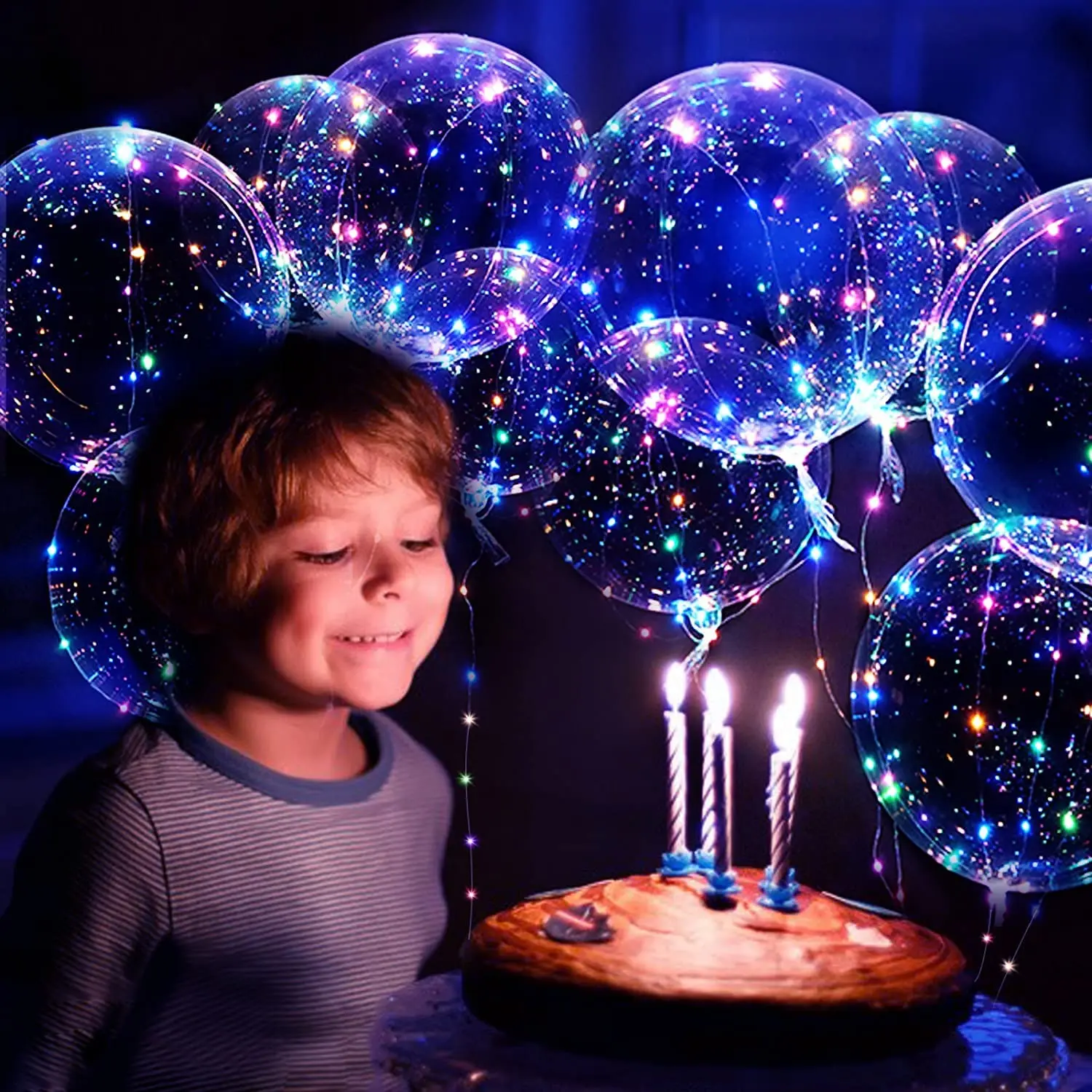 10 Stück LED-Bobo-Ballons (ohne Batterien) für Hochzeitsdekorationen, Geburtstagsfeiern und zur Beleuchtung von Innen- und Außenbereichen. – Detail 7