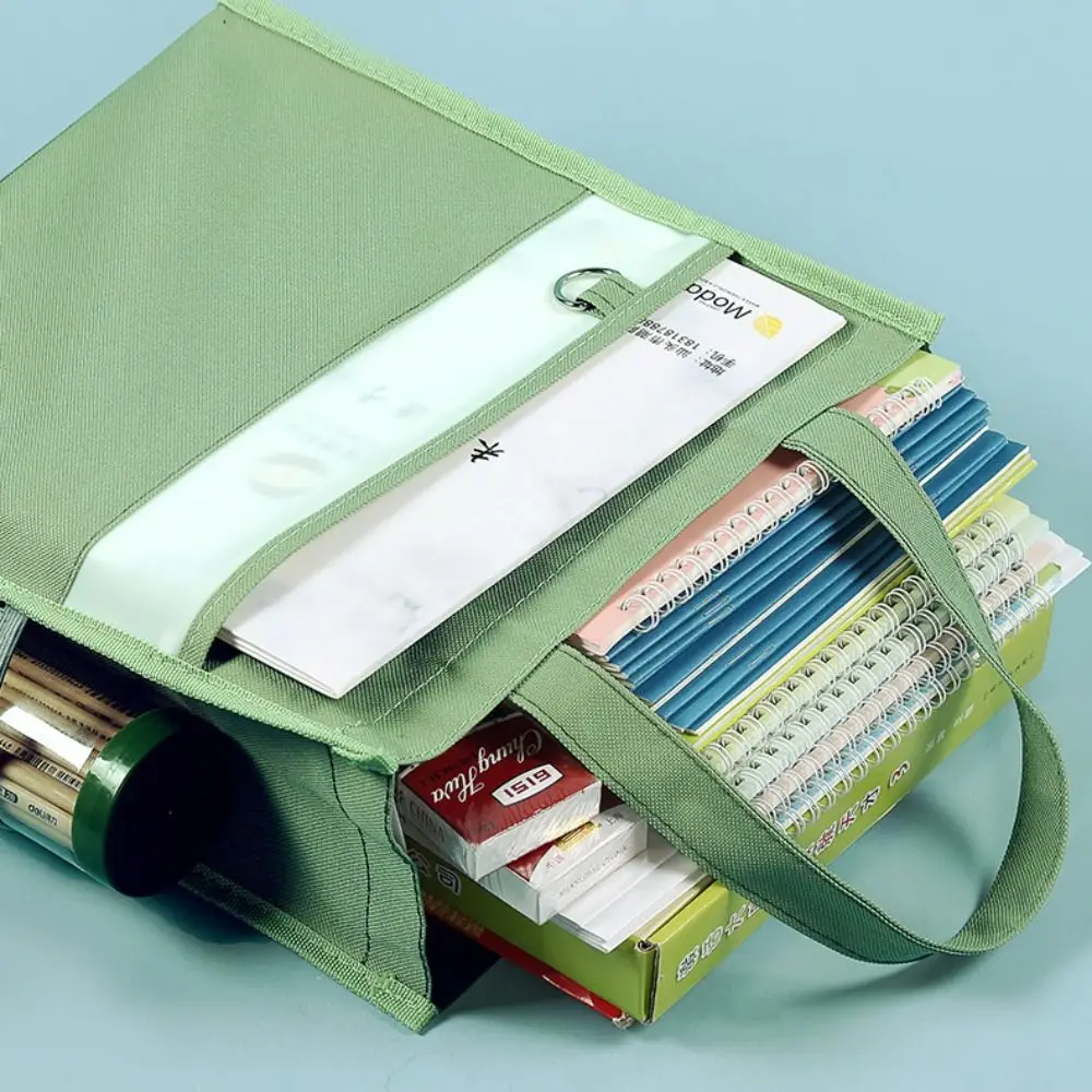 

Высококачественная однотонная сумка для репетиторов, многослойная школьная сумка большой емкости, портативная офисная сумка