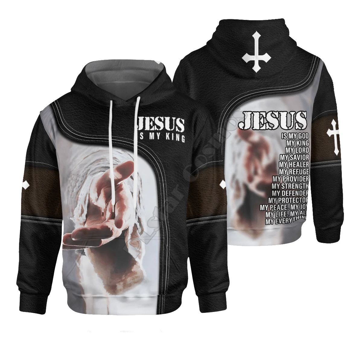 PLstar Cosmos Mens for women Jesus Is My Savior Christian Christ Jesus God 3D printed Hoodies Casual hoodies Streetwear