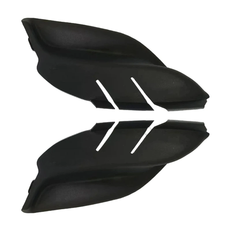 D5BE Black Wiper Deflector Pair, Vehicle-Fit ABS Replacement Part With Curved Guide Line for Daily Commute and Routine Service