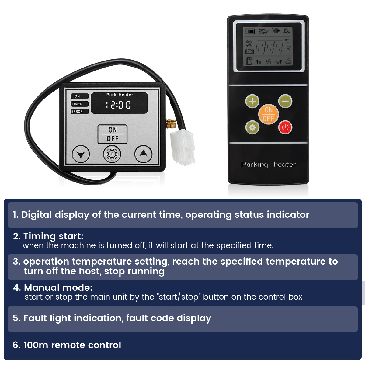 Sunster Water/Pumping Heater Switch + remote control For XMZ-D3/D4 Extended version